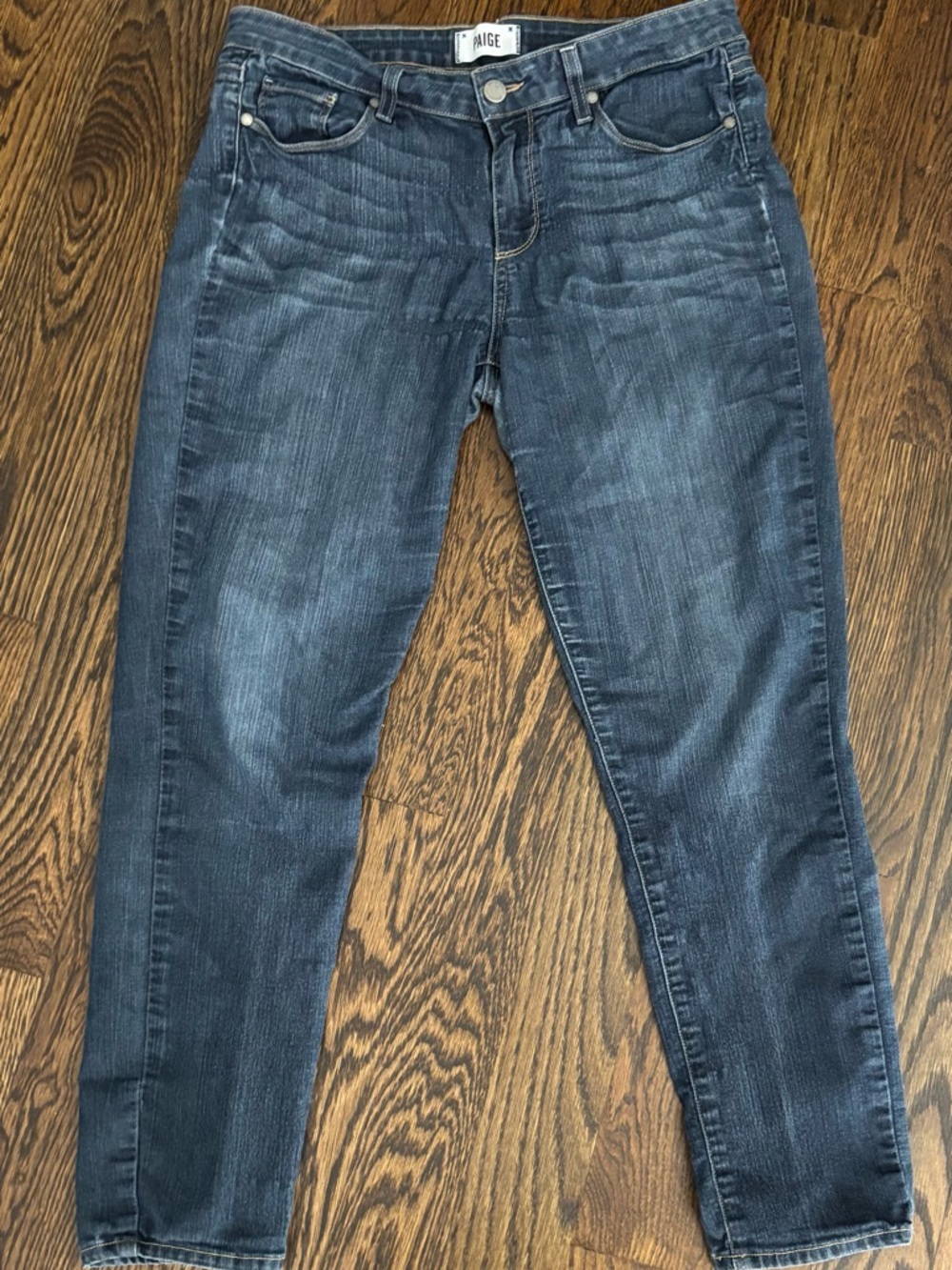 PAIGE Kylie Crop Stretch Denim Blue Jeans Button size 31